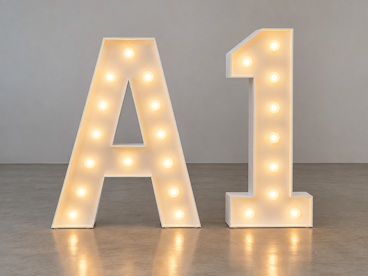 Light Up Marquee Letters and Numbers