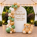 We Can Bearly Wait Themed Wall with Customization and Balloon Garland