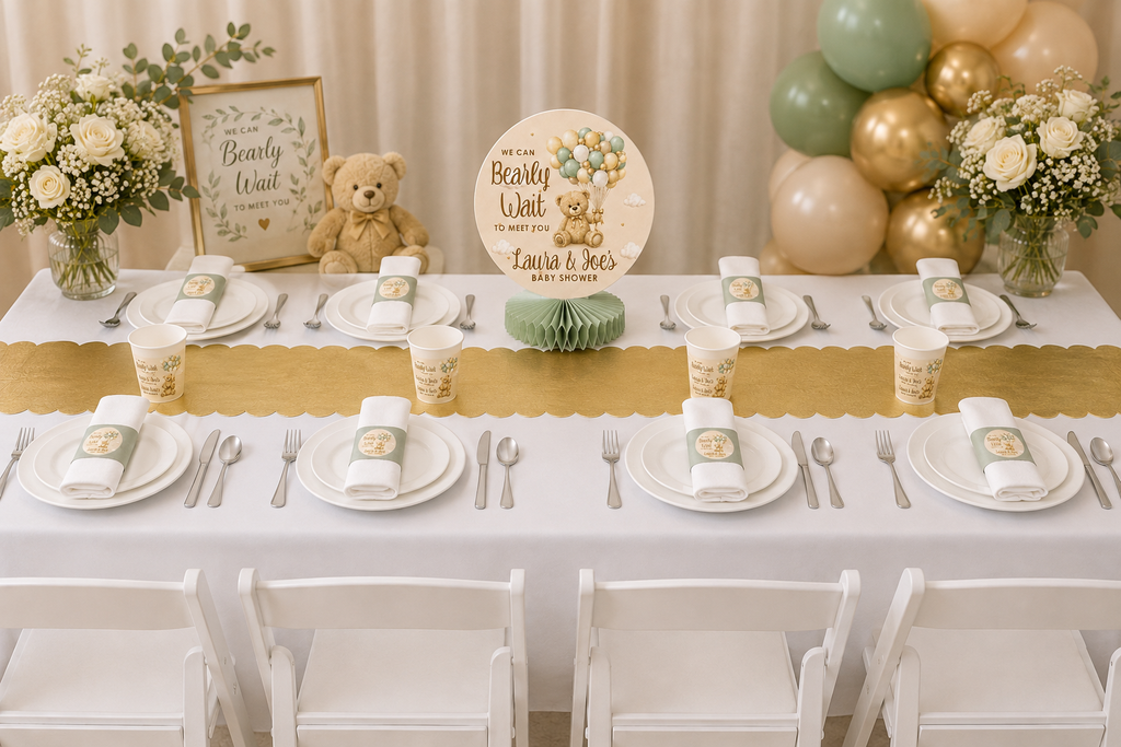 We Can Bearly Wait Themed Table Setting Package