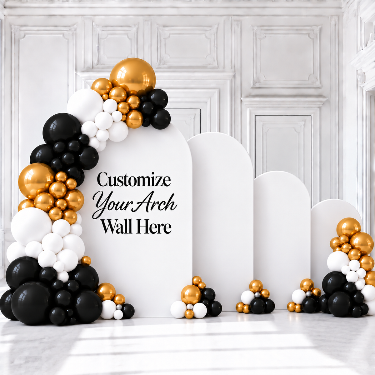 Fully Customizable Arch Backdrop Wall and Balloon Garlands