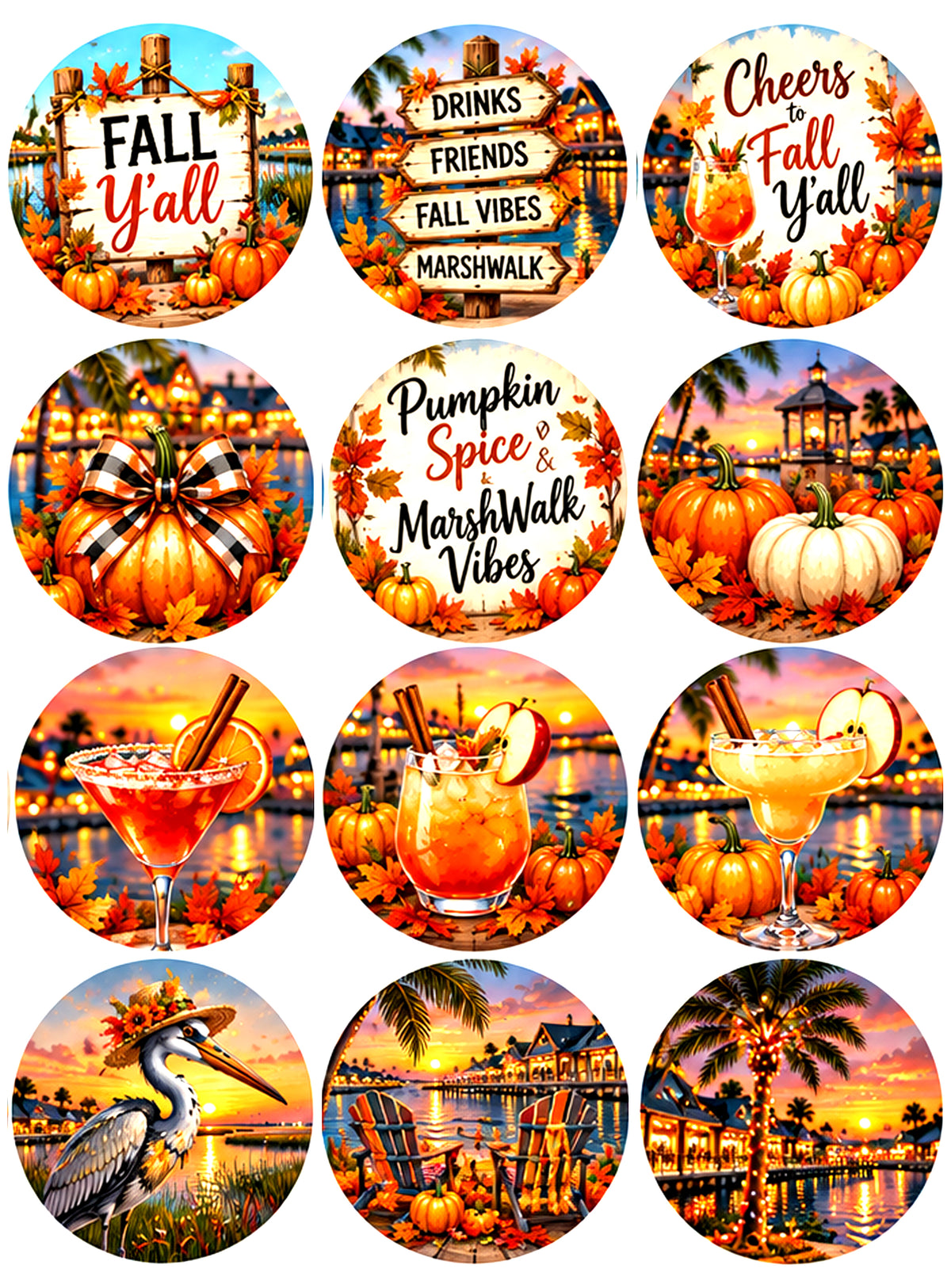 Fall / Halloween Drink Toppers